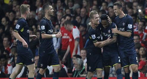 أرسنال يسقط في "الإمارات" بثنائية ساوثهامبتون ليودع كأس كابيتال وان.. فيديو 